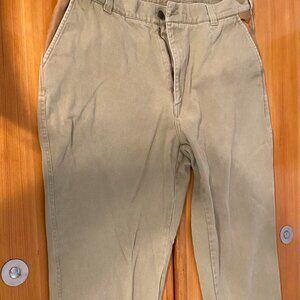 Mens Twill Orvis Pants with leather trip 40x27